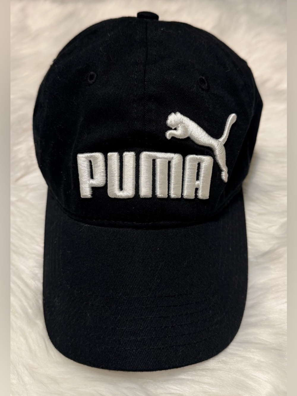 Puma Black Hat with White Embroidered Logo